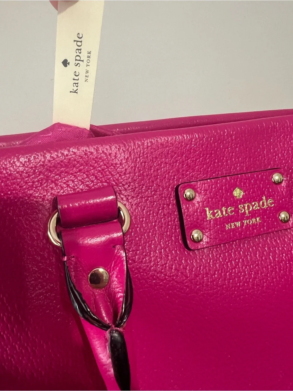 kate spade Hot Pink Pebbled Leather Satchel